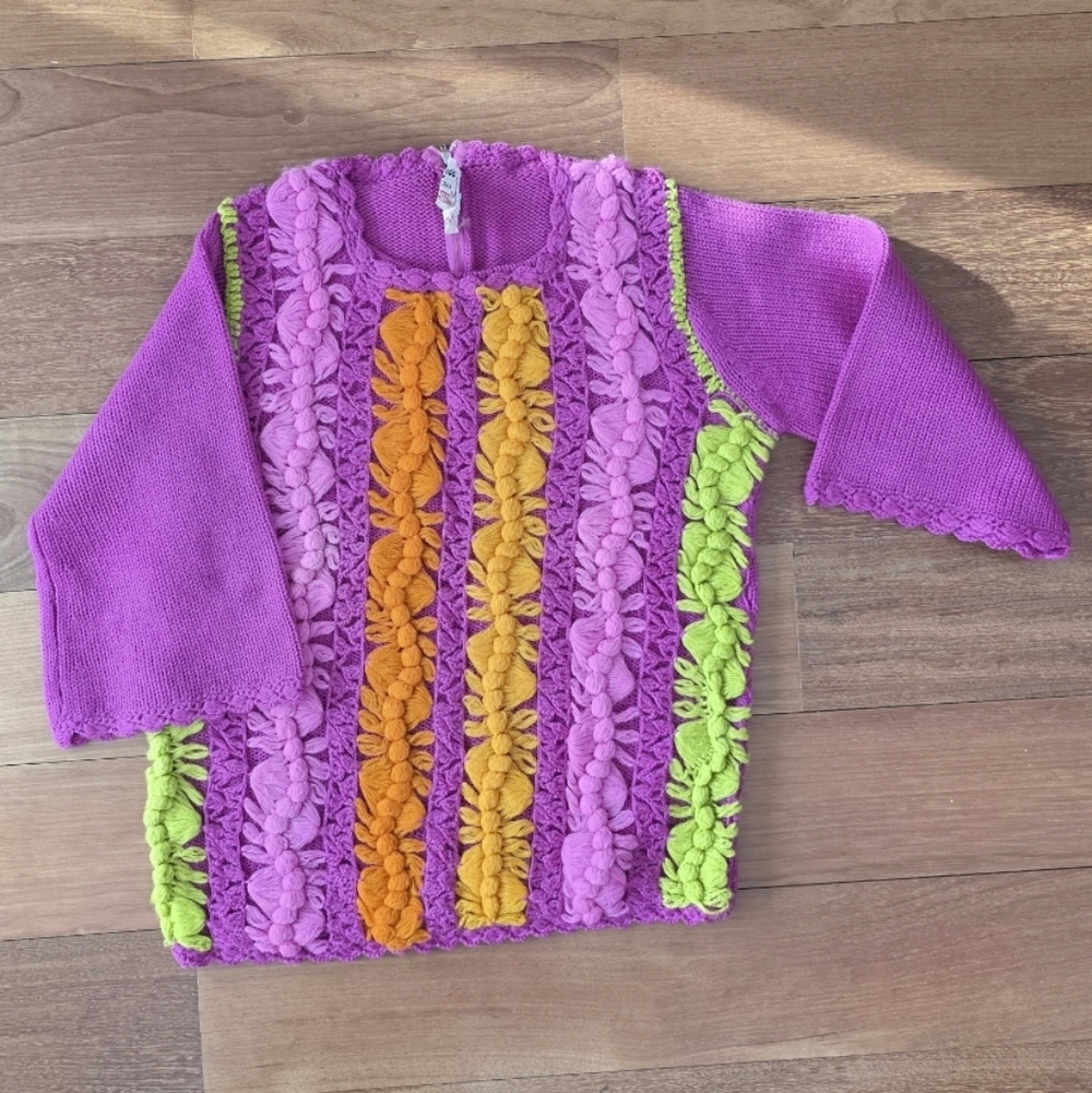 ✨️Rare Vintage Phil Rose 100% Wool Colorful Knit Sweater✨️